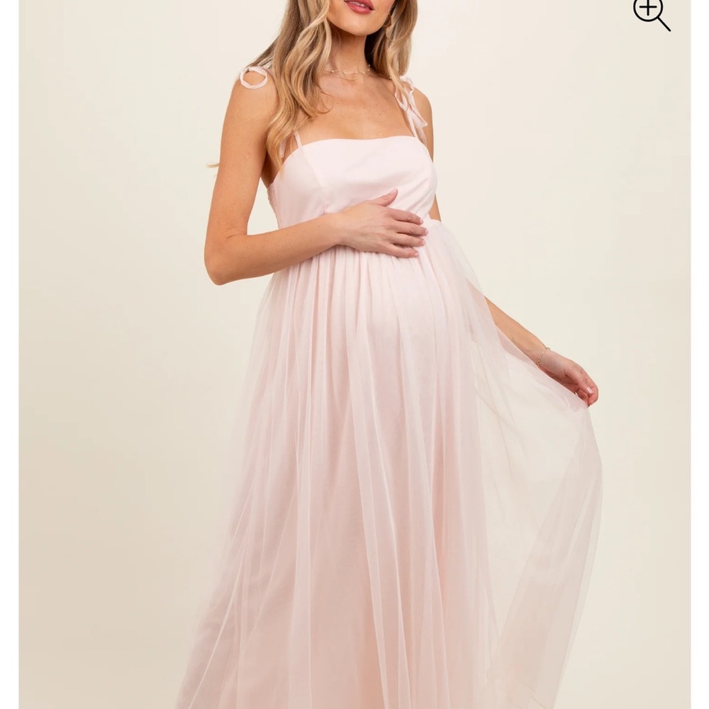 Pink blush maternity dress